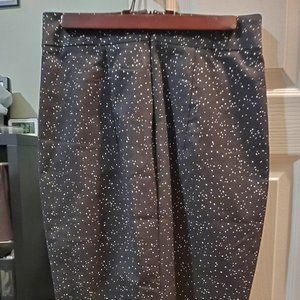 RW&Co black and white speckle pencil skirt with slit